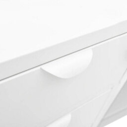 Berkfield Sideboard White 105X35X70 Cm Steel And Tempered Glass - thumbnail 7