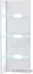 Furneo High Gloss & Matt White Living Room Set Tv Stand Display Cabinets White Led Lights Clifpuz 09 - thumbnail 3
