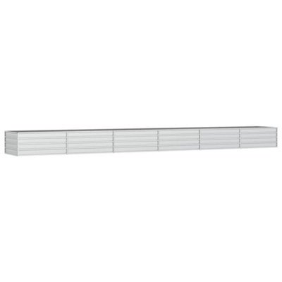 Vidaxl Garden Raised Bed 600X80X45 Cm Galvanized Steel Silver - image 1