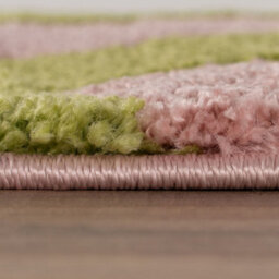 The Rugs Joli Green And Pink Chequered Rug Soft Dense Pile Easy To Clean And Pet Friendly For Living Rooms And Bedrooms - thumbnail 3