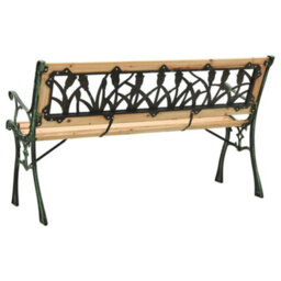 Berkfield Durable Garden Bench 122 Cm Cast Iron And Solid Firwood - thumbnail 4