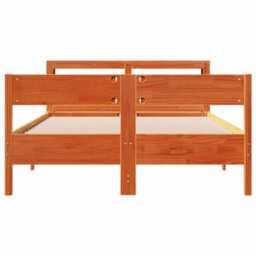 Berkfield Bed Frame Without Mattress Wax Brown 140X200 Cm Solid Wood Pine - thumbnail 4