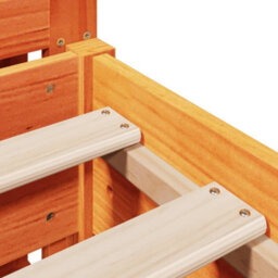 Berkfield Bed Frame Without Mattress Wax Brown 140X200 Cm Solid Wood Pine - thumbnail 9