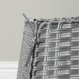 47Cm X 46Cm Samuel Alexander Foldable Faux Rattan Christmas Tree Skirt In Grey - thumbnail 6
