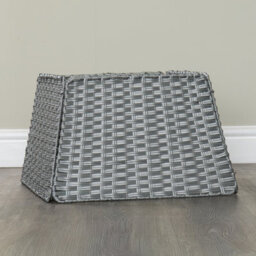 47Cm X 46Cm Samuel Alexander Foldable Faux Rattan Christmas Tree Skirt In Grey - thumbnail 3