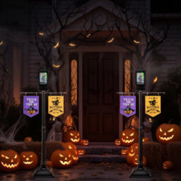 156 Cm Halloween Lamp Post Sound - thumbnail 4