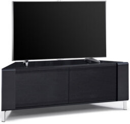 "Mda Designs Corvus Corner-Friendly Black Cabinet With Beamthru Glass Doors For Flat Screen Tvs Up To 50""" - thumbnail 1
