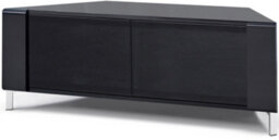 "Mda Designs Corvus Corner-Friendly Black Cabinet With Beamthru Glass Doors For Flat Screen Tvs Up To 50""" - thumbnail 5