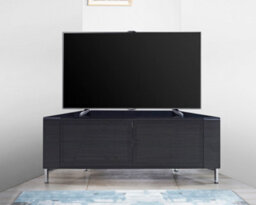 "Mda Designs Corvus Corner-Friendly Black Cabinet With Beamthru Glass Doors For Flat Screen Tvs Up To 50""" - thumbnail 8