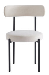 Nordlys Set Of 2 Metal And Beige Velvet Dining Chairs Modern Design Style Dining Room - thumbnail 7