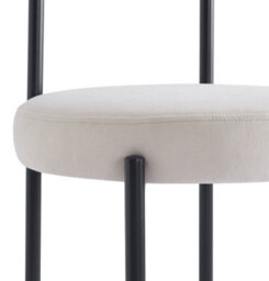 Nordlys Set Of 2 Metal And Beige Velvet Dining Chairs Modern Design Style Dining Room - thumbnail 5