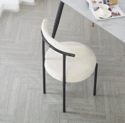 Nordlys Set Of 2 Metal And Beige Velvet Dining Chairs Modern Design Style Dining Room - thumbnail 8