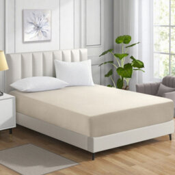 Ameha Cream Fitted Sheet Anti Allergic Extra Deep 25 Cm Bedsheet Double Microfiber Hypoallergenic Durable Bedsheet(137X190Cm) - thumbnail 3