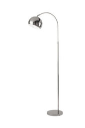 Lighting Collection Chrome Arch Floor Lamp - thumbnail 1