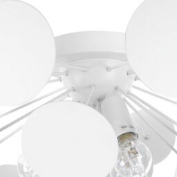 Wyld And Coco Novalux Pendant Lamp White Hemisphere Shade With Circle Motif, 2-Light, W52 X D52 X H28Cm - thumbnail 5