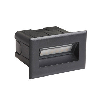 Luminosa Lighting Luminosa Erba 8.5Cm Outdoor Recessed Wall Lamp Black 4000K Neutral White Ip65 - image 1