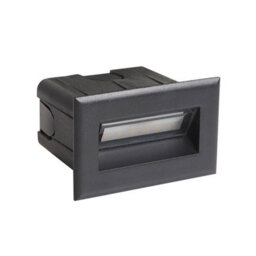 Luminosa Lighting Luminosa Erba 8.5Cm Outdoor Recessed Wall Lamp Black 4000K Neutral White Ip65 - thumbnail 1