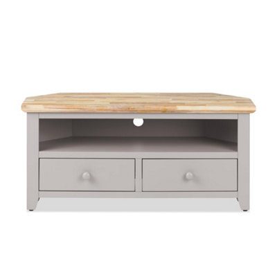 Statement Furniture Florence Truffle Corner Tv Unit With 2 Drawers And Shelf - image 1