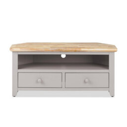 Statement Furniture Florence Truffle Corner Tv Unit With 2 Drawers And Shelf - thumbnail 1