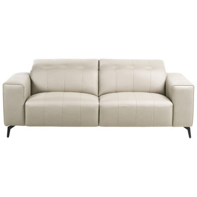 Beliani Sofa 3 Seater Ommel Fabric Light Beige - image 1