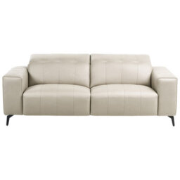 Beliani Sofa 3 Seater Ommel Fabric Light Beige - thumbnail 1