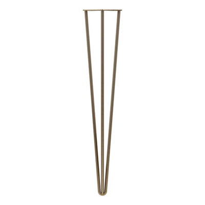 Rothley Antique Brass Effect Hairpin Furniture Leg (H)710mm - image 1