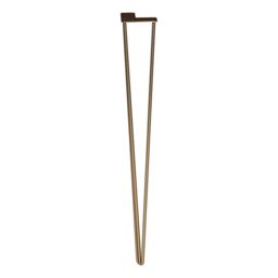 Rothley Antique Brass Effect Hairpin Furniture Leg (H)710mm - thumbnail 3