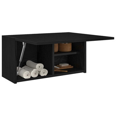 Berkfield Bathroom Wall Cabinet Black 60X25X30 Cm Engineered Wood - image 1