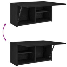 Berkfield Bathroom Wall Cabinet Black 60X25X30 Cm Engineered Wood - thumbnail 8