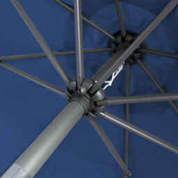 Rinse Bathrooms Outdoor Patio Garden Parasol 2.7M Sun Shade Umbrella Canopy W/crank Tilt Uv Protection Blue - thumbnail 5
