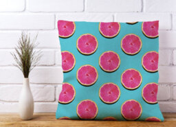 Warren Reed Designer Fruity Pattern Of Pink Grapefruit Cushions 45Cm X 45Cm - thumbnail 2