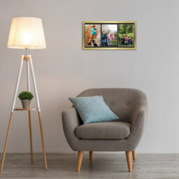 AK Frames 16X8 Dark Grey Sleek Multi Photo Frame With Black Mount - Holds 3 Apertures (3X) 7X5 Photos - thumbnail 3