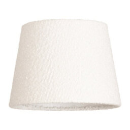Valuelights Rory Cream Boucle Fabric Taper Easy Fit Ceiling Table Floor Lamp Shade With Bulb (D)22Cm