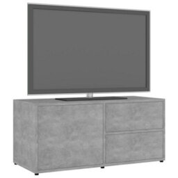 Berkfield Tv Cabinet Concrete Grey 80X34X36 Cm Engineered Wood - thumbnail 4