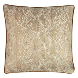 Kai Viper Metallic Snakeskin Square Feather Filled Cushion