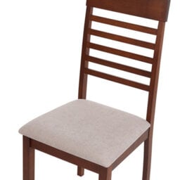 Beliani Set Of 2 Dining Chairs Ortley Wood Dark Brown/ Taupe - thumbnail 7
