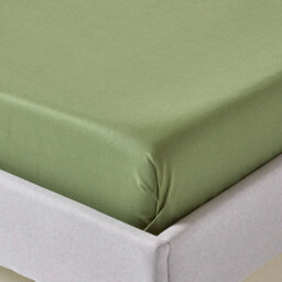 Homescapes Moss Green Organic Cotton Flat Sheet 400 Thread Count, Double - thumbnail 3