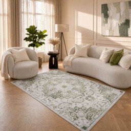 The Rugs Montana Green Oriental Area Rug And Runner Soft Durable Pet Friendly Easy To Clean Living Room Bedroom 4060Grn - thumbnail 6