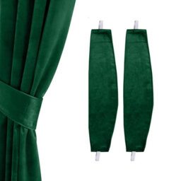 Oxford Homeware Eyelet Velvet Curtains Emerald Green Fully Lined Blackout Thermal Insulated Eyelet Curtains Pair (W)228Cmx(L)228Cm - thumbnail 4