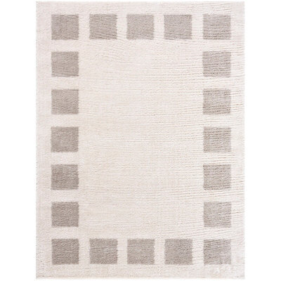 Livabliss Fossay Shaggy-Washable Beige Grey Modern Hig Pile Living Bedroom Rug 140 X 200 Cm Easy Care, Non Shedding - image 1