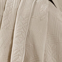 Catherine Lansfield Folkstone Geo 220X230Cm Bedspread Natural - thumbnail 2