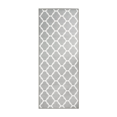 Floordirekt Navan Polyamide Loop Pile Carpet Runner Non Slip Hardwearing Loop Pile Kitchen Hallway Grey 80 X 250 Cm - image 1