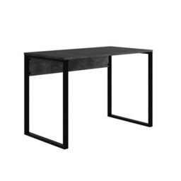 Decortie Inna Modern Work Table Retro Grey With Sturdy Black Metal Legs Particle Board Industrial Desk Width 110Cm - thumbnail 2