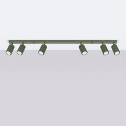 Sollux Lighting Karbon Aluminum Olive Green 6 Lights Minimalist Ceiling Light - thumbnail 2