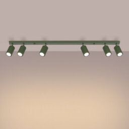 Sollux Lighting Karbon Aluminum Olive Green 6 Lights Minimalist Ceiling Light - thumbnail 3