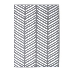 Melrose Colorama Herringbone Silver Grey Large Indoor Area Rug 160/230Cm - thumbnail 5
