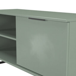 Beijing 1 Door 2 Shelf Tv Unit In Reed Green (Ready Assembled) - thumbnail 4
