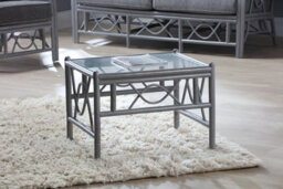 Desser Bali Grey Coffee Table With Glass Top - Natural Rattan - thumbnail 2