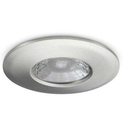 JCC Lighting Jcc V50 Fire-Rated Led Downlight 7.5W 650Lm Ip65 Brushed Nickel - Jc1001-Bn