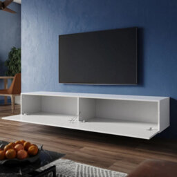 180Cm White High Gloss Wall Floating Tv Stand Unit Cabinet Storage Door - thumbnail 4